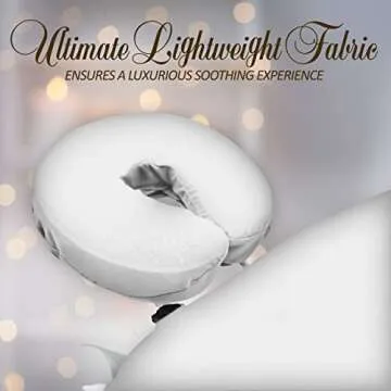 LONDON LINENS Soft & Heavy Microfiber Massage Tables Face Cradle Covers Cozies Fitted- 4 Pieces (4, White)