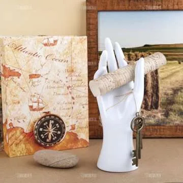 AUEAR, Female Mannequin Hand Display for Jewelry Holder Bracelet Necklace Ring Stand (White, 8.66"x2.95", 1 Pack)