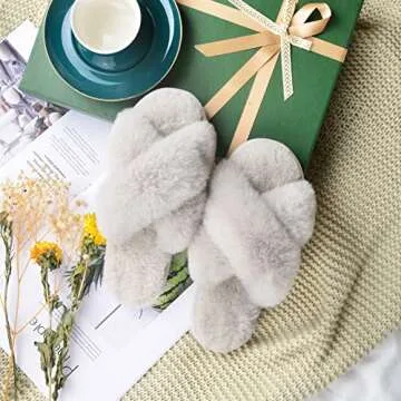 Cozy Parlovable Women's Fuzzy Slippers for Comfort