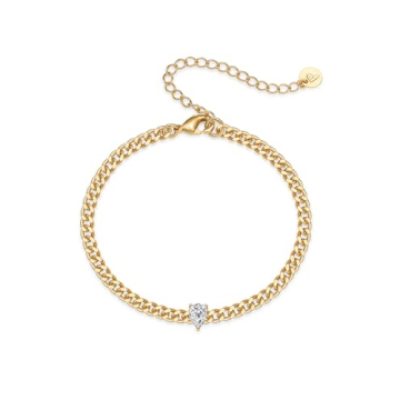 Dainty Cubic Zirconia Bracelet in 14K Gold Plating