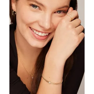 Dainty Cubic Zirconia Bracelet in 14K Gold Plating