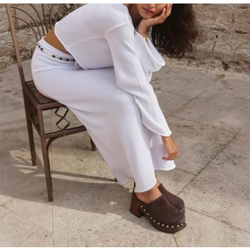 Sastianaen Women Y2K Long Sleeve Crop Top Maxi Skirt Set