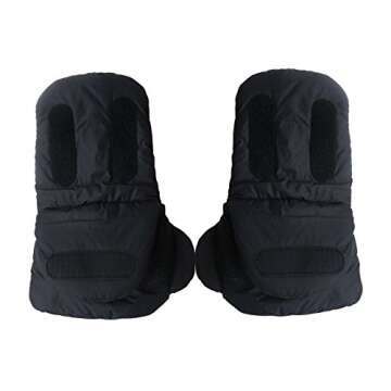 Warm Muff Stroller Gloves - INTIPAL Winter Anti-Freeze Extra Thick Waterproof Fabric Stroller Hand Muff - Black