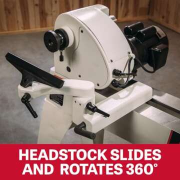 JET 14" x 40" Variable-Speed Woodworking Lathe with Legs, 1 HP, 115/230V 1Ph (Model JWL-1440VSK)