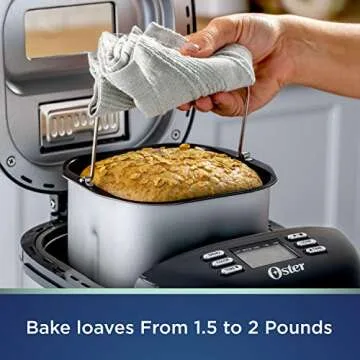 Oster ExpressBake Bread Maker | 2-Pound Capacity, Gray
