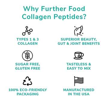 Further Food Premium Unflavored Collagen Peptides Powder Supplement | Premium Grass-Fed, Keto Protein | Hydrolyzed Collagen Powder for Maximum Absorption - for Men and Women(7.9 oz)