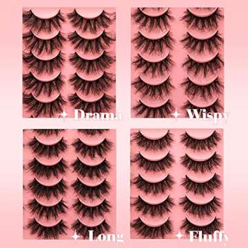 Dramatic Fluffy Fake Eyelashes | 20MM Long & Thick Volume