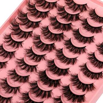 Dramatic Fluffy Fake Eyelashes | 20MM Long & Thick Volume
