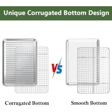 ROTTAY Stainless Steel Baking Sheet Set with Racks