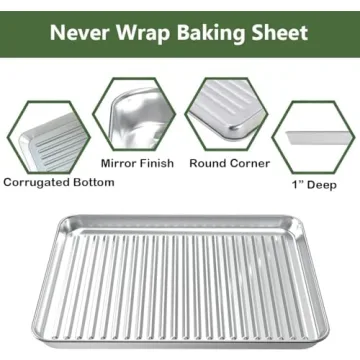 ROTTAY Stainless Steel Baking Sheet Set with Racks