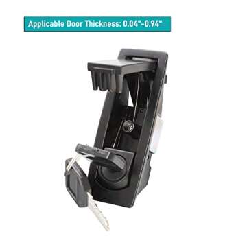 X-Haibei Compression Latch Lock OEM Replacement Flush Lever Latches Zinc Alloy Adjustable Lever Black for Bus RV Boat Yacht