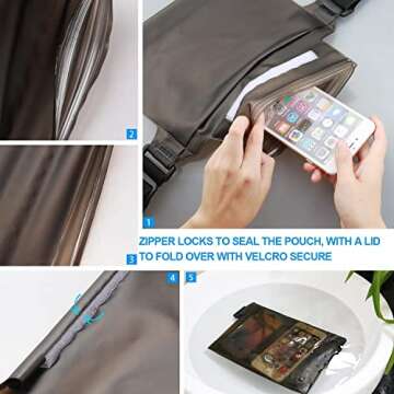 JOTO Waterproof Fanny Pack with Adjustable Strap for Water Sports