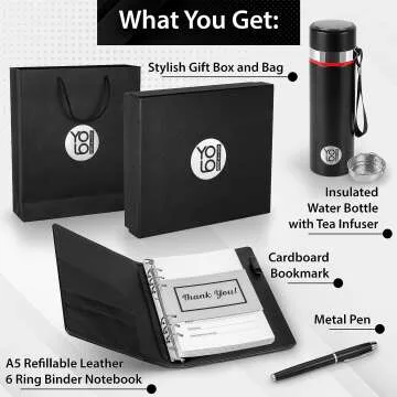 Birthday Gift Set for Men - Notebook & Water Bottle