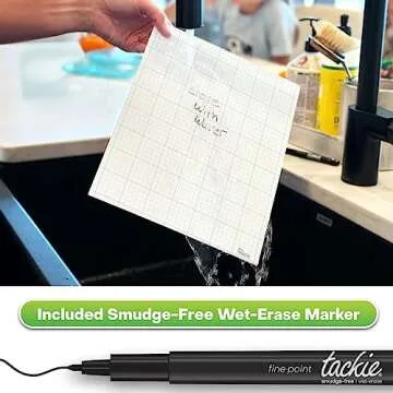 M.C. Squares Reusable Letter Graph Pads | 9x11 2-Pack | Graph Paper Grid Dry Erase Notebook Front, White Board Back for Office, Home, School | Included Wet-Erase Tackie Marker | USA Made