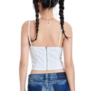 Women Sexy Crop Cami Tops Spaghetti Strap Bodycon Sleeveless Backless V Neck Lace Vest Top Y2K Streetwear Camisole