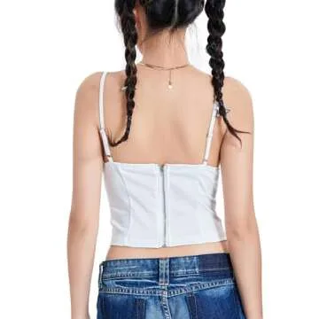 Women Sexy Lace Crop Cami Top V Neck Sleeveless Chic