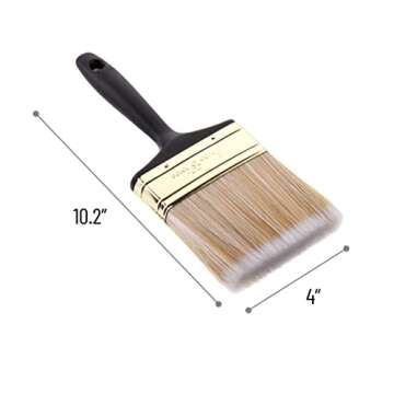 Bates- Deck Stain Brush, 4 Inch, Soft Tip Paint Brushes for Walls, Trim Paint Brushes, Stain Brush, Paint Brushes for Painting Walls, Oil Paint Brush