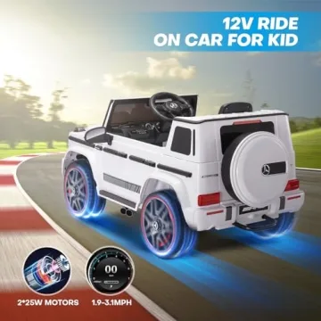 TEOAYEAH 12V Kids Ride On Car with Remote Control and Music