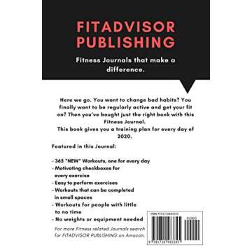 Daily Workout 2020: Your Daily Fitness Planner with 365 Pre-Made Workouts