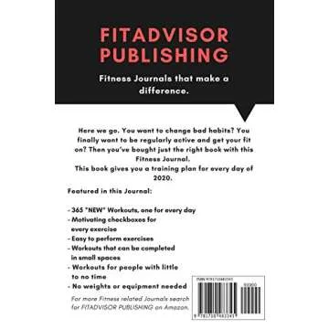 Daily Workout 2020: Your Daily Fitness Planner with 365 Pre-Made Workouts