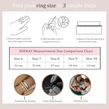 ZOERAY Stackable Rings for Women that Don't Tarnish Trendy Dainty Stacking Cubic Zirconia Thumb Rings Set Statement Promise Wedding Bands for Women Jewelry Rings Size 6-10