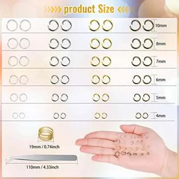 2840 Pieces Shynek Open Jump Rings Set for Crafts
