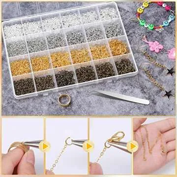 2840 Pieces Shynek Open Jump Rings Set for Crafts