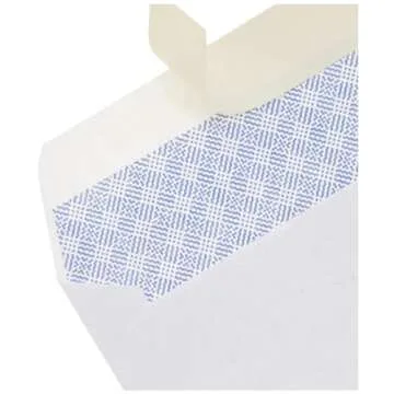 Amazon Basics #10 Security-Tinted Self-Seal Business Envelopes with Left Window, Peel & Seal Closure - 500-Pack, White