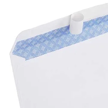 Amazon Basics #10 Security-Tinted Self-Seal Business Envelopes with Left Window, Peel & Seal Closure - 500-Pack, White