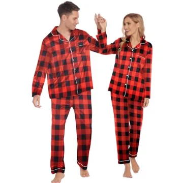 Ekouaer Christmas Matching Pajamas for Couples - Soft Sleepwear
