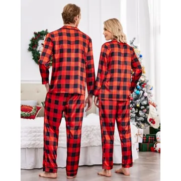 Ekouaer Couples Christmas Pajamas - Silky Soft Set