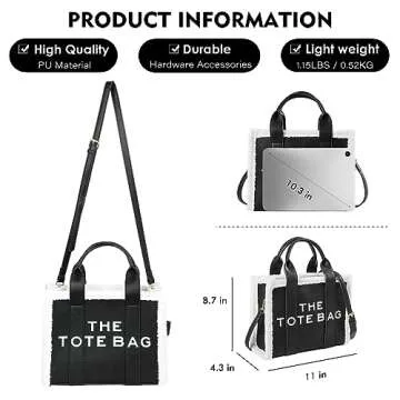 JQAliMOVV Leather Tote Bag for Women - Stylish Crossbody Handbag