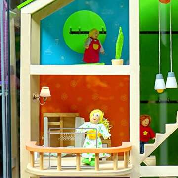 NUOBESTY Garment Rack with 10pcs Mini Clothes Hangers, Dollhouse Accessories