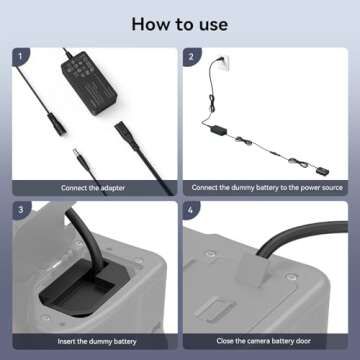SmallRig NP-FZ100 Dummy Battery Power Supply Adapter Kit for Sony A7 Series Cameras
