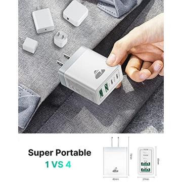 40W Fast USB C Wall Charger 2-Pack for iPhone & Samsung