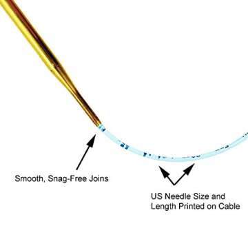 addi Lace 32" US 05 Circular Knitting Needles - Sharp Tips & Stitch Markers