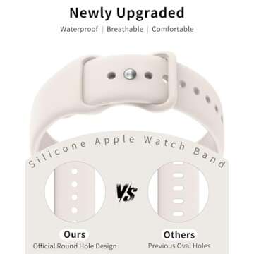 Patenting 6 Pack Sport Bands Compatible with Apple Watch Bands for Women Men 38mm/40mm/41mm/42mm(Ser...