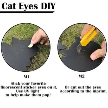 Halloween Yard Sign Decorations - 6 Pack Scary Cat Decor