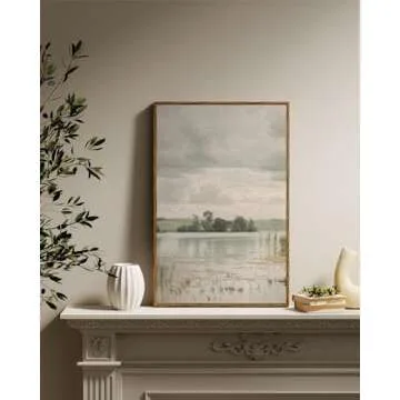 InSimSea Lakeside Landscape Canvas Wall Art - 16x24