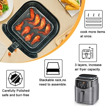 BYKITCHEN 8 Inch Stackable Air Fryer Rack Set - Versatile & Durable