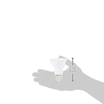 Amazon Basics 7 W Equivalent 50W, Daylight White, Dimmable, 10,000 Hour Lifetime, PAR20 LED Light Bulb , 6-Pack