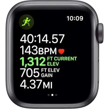 Apple Watch Series 4 (GPS, 44MM) - Space Gray Aluminum Case with Black Sport Band (Renewed)