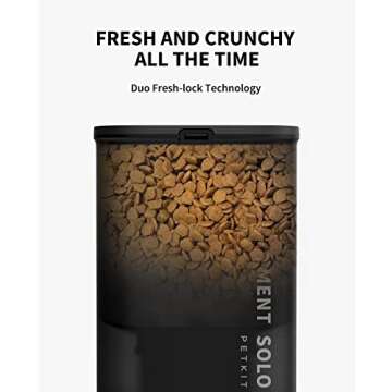 PETKIT Automatic WiFi Cat Feeder, APP Control for Remote Feeding & Monitor, Schedule Up to 10 Meals Per Day, 304 Stainless Steel & Advanced Fresh Lock Technology, Cats/Dogs Up to 15 Days