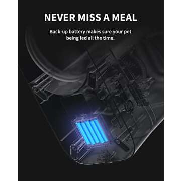 PETKIT Automatic WiFi Cat Feeder, APP Control for Remote Feeding & Monitor, Schedule Up to 10 Meals Per Day, 304 Stainless Steel & Advanced Fresh Lock Technology, Cats/Dogs Up to 15 Days