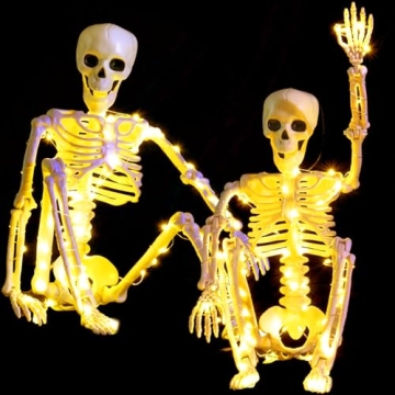 24 Inch Halloween Skeletons with Light Up Eyes