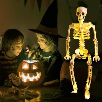 24 Inch Halloween Skeletons with Light Up Eyes