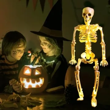 24 Inch Halloween Skeletons with Light Up Eyes
