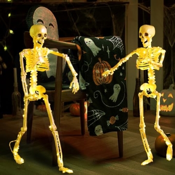 24 Inch Halloween Skeletons with Light Up Eyes