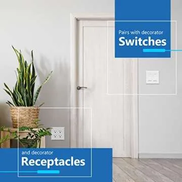 Stylish LIDER Matte Finish Double Decorator Wall Plate