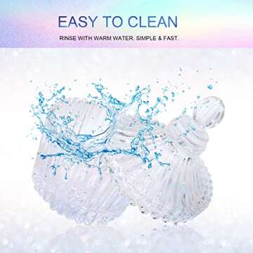 Dappen Dish for Acrylic Nails, Large Monomer Dish with Lid for Monomer Acrylic Nail Liquid, Clear Glass Cup for Acrylic Powder, Gel Polish, Acrylic Nail Brush Cleaner Holder, Nail Tech Must Haves. 3oz